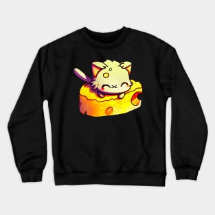 Not only mouse loves cheese Crewneck Sweatshirt